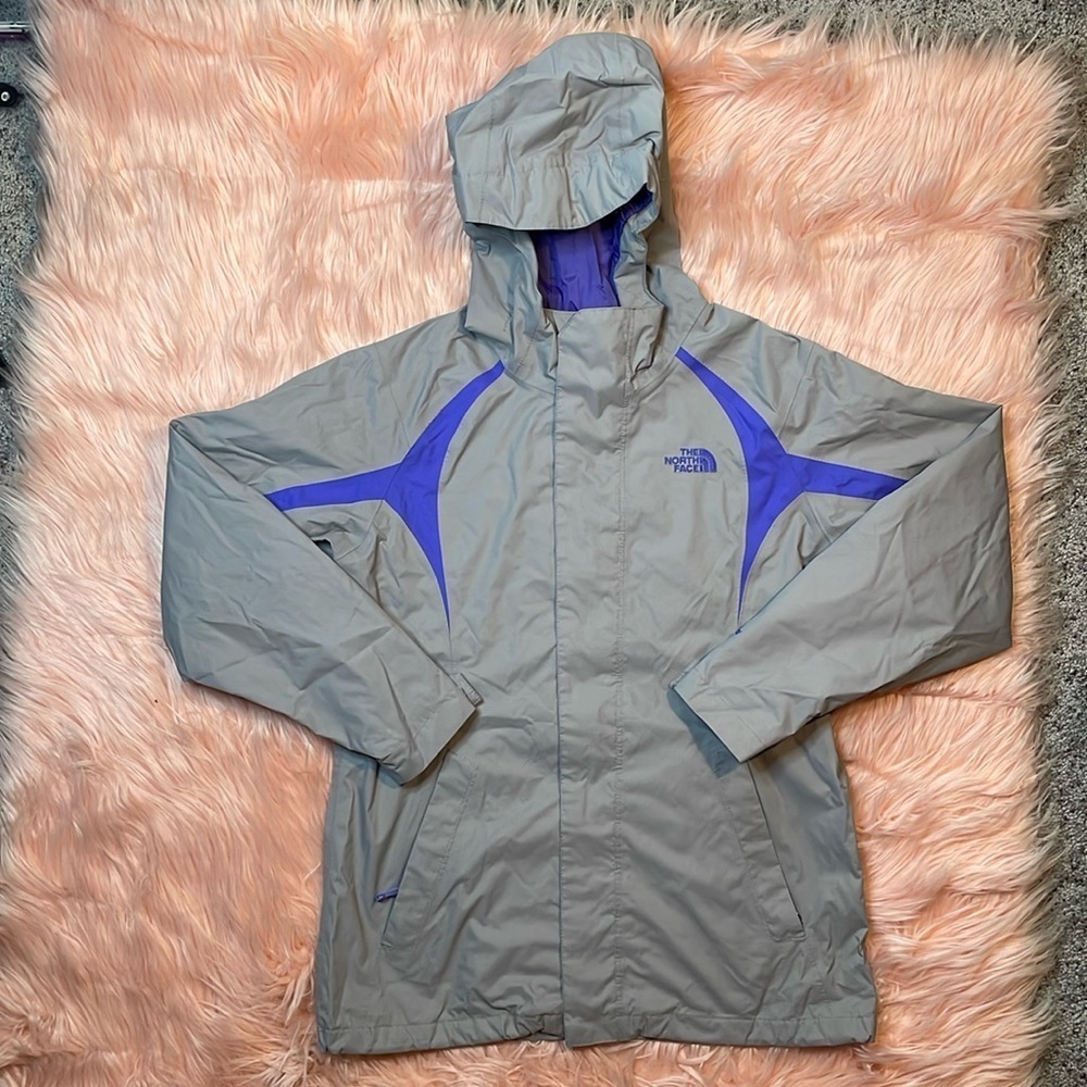The North Face Youth Large 14/16 Gray & Blue Hyvent Jacket